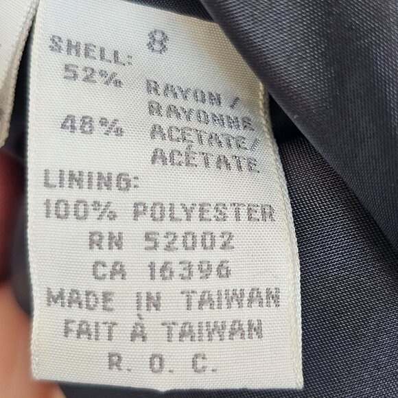 Liz Claiborne Vintage Oversized Classic Doubled Breasted Blazer Plaid Women's 8 - Picture 4 of 14